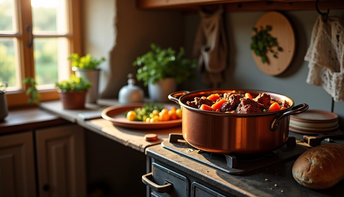 Daube de bœuf authentique : savoureuse recette au vin rouge et légumes mijotés